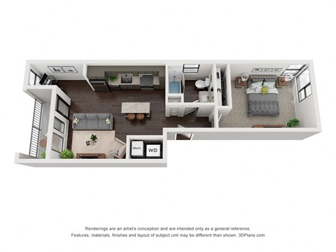 3D floorplan of the Laurel